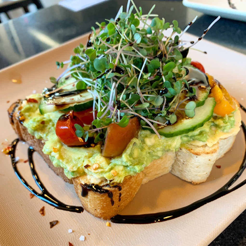 Avocado toast at Ghostlight